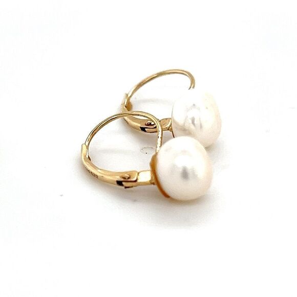 14k Gold Pearl Earrings - Picture 3 of 9